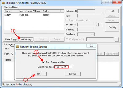 تغییر سیستم عامل میکروتیک با استفاده از netinstall