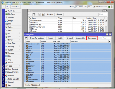 چگونه روتربردهای میکروتیک را upgrade یا downgrade کنید