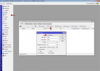 چگونه کاربران PPTP را توسط user manager مدیریت کنید
