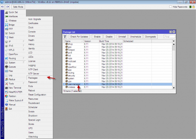 راه اندازی user manager  برروی میکروتیک