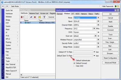 چگونه Default Authenticate برروی AP تنظیم کنید