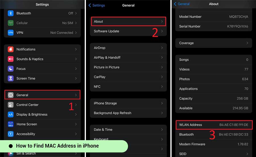 مک آدرس آیفون