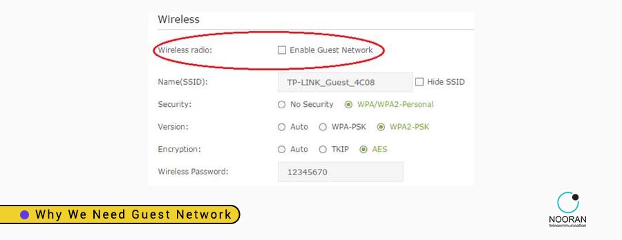 نحوه راه اندازی شبکه مهمان